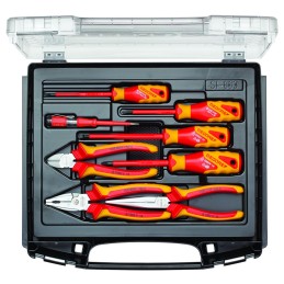 1 pcs - Gedore 8 Piece Electricians Tool Kit with Case, VDE Approved