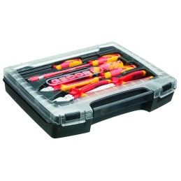 1 pcs - Gedore 8 Piece Electricians Tool Kit with Case, VDE Approved