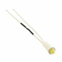 1 pcs : 1091M7-125VAC - LED IND LIGHT YLW 125V SNAP FIT