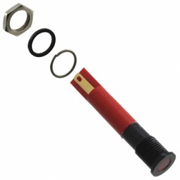 1 pcs : Q6F1BXXR12E - INDICATOR 12V 6MM FLUSH RED