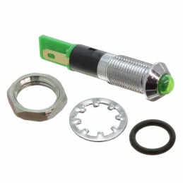 1 pcs : FL1M-8SJ-2-G12V - LED GRN 8MM NUT 12VAC/DC STK