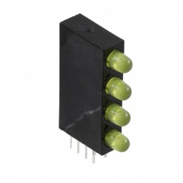 1 pcs : QLA874B-4Y - LED CBI 3MM QUAD YELLOW RA