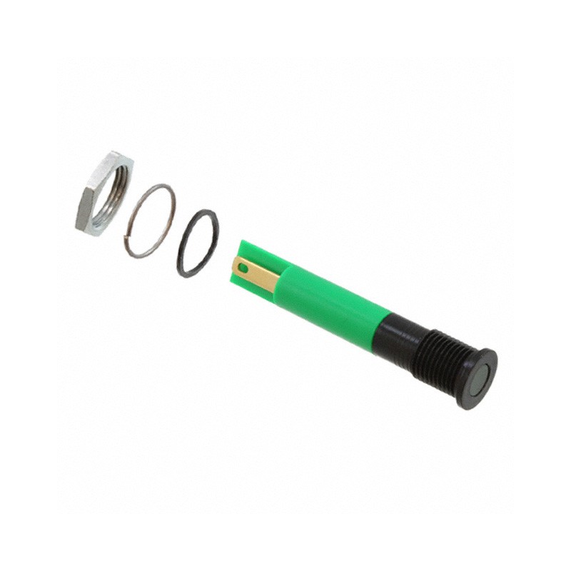 1 pcs : Q8F1BXXG12E - INDICATOR 12V 8MM FLUSH GREEN