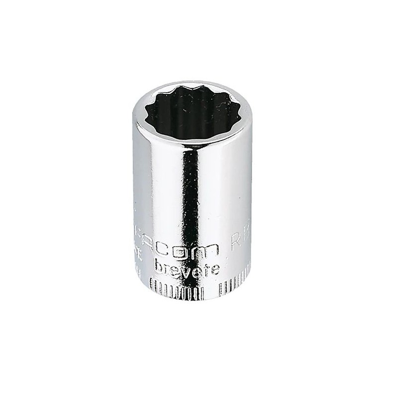 1 pcs - Facom 1/4 in Drive 3/8in Standard Socket, 12 point, 22 mm Overall Length