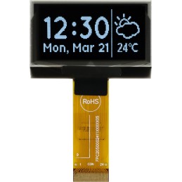 1 pcs : MCOT128064B1V-WM - 128x64 graphic TAB OLED, white o