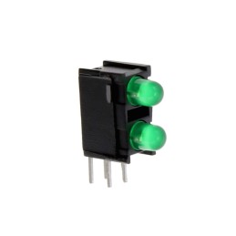 1 pcs : 0035.9675.4 - HOLDER LED 3MM BI-LVL GREEN RA