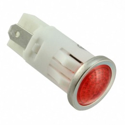 1 pcs : 1092QD1-12V - LED PMI, RED, SEMI-DOME, 12V, 3/
