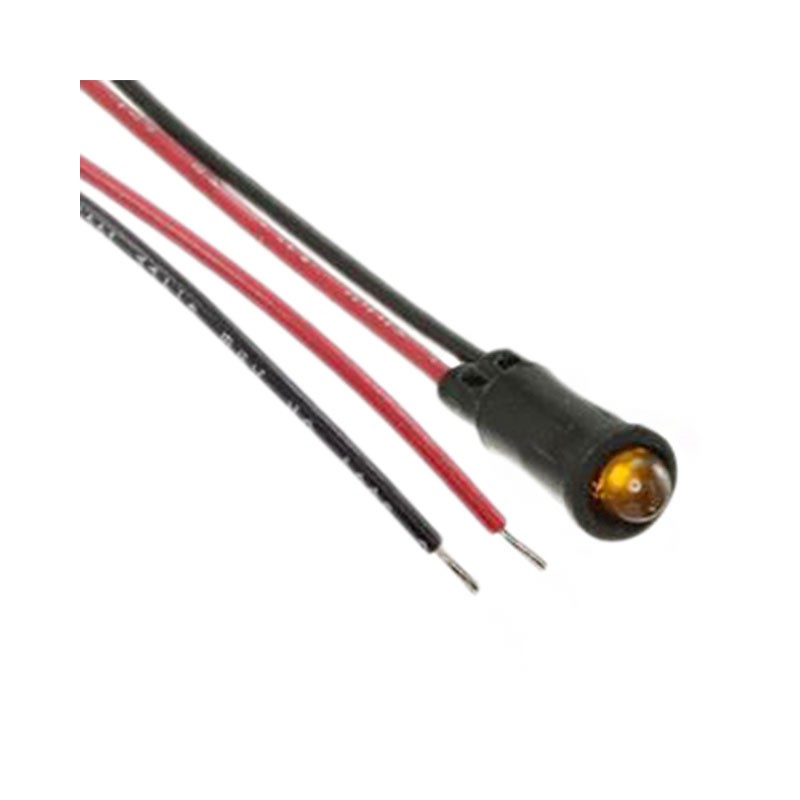 1 pcs : 5110F3-12V - LED AMBER .157' HOLE PANEL MOUNT