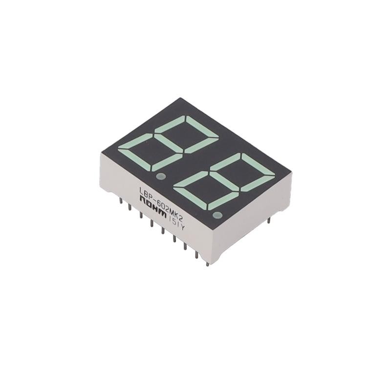 1 pcs : LBP-602MK2 - DISPLAY 7SEG 0.56' DBL GRN 18DIP