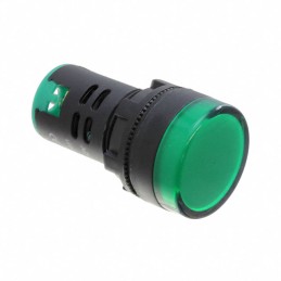 1 pcs : FL1P-22NA-1-G12V - LED GRN 22MM NUT 12VAC/DC STK