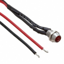 1 pcs : FL1M-6CW-2-R24V - LED RED 6MM NUT 24VDC STK