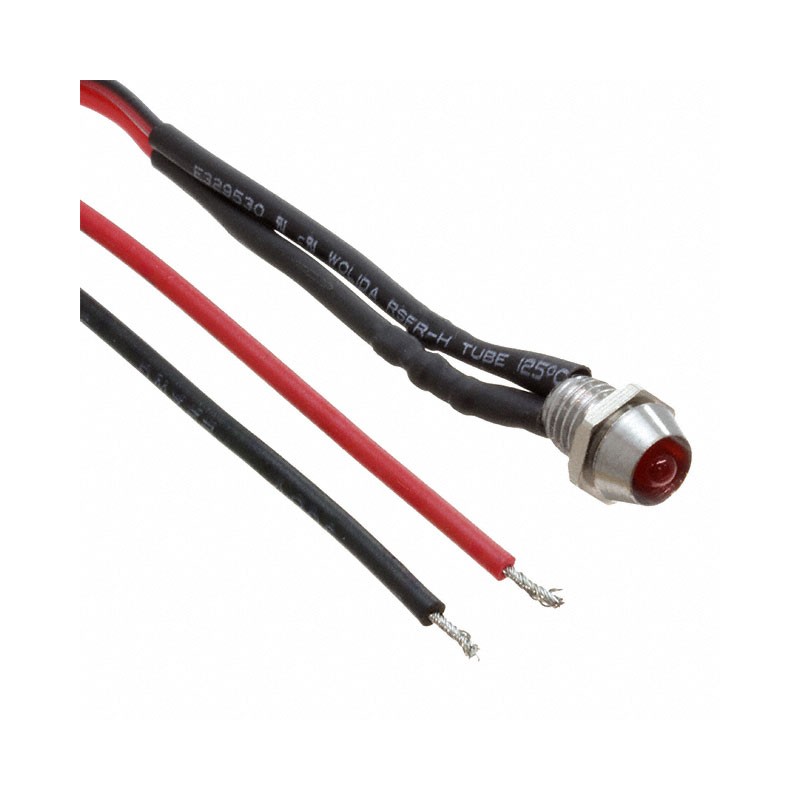 1 pcs : FL1M-6CW-2-R24V - LED RED 6MM NUT 24VDC STK