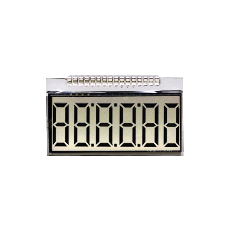 1 pcs : OD-6010 - LCD GLASS 6 DIGITS TN+ REFL