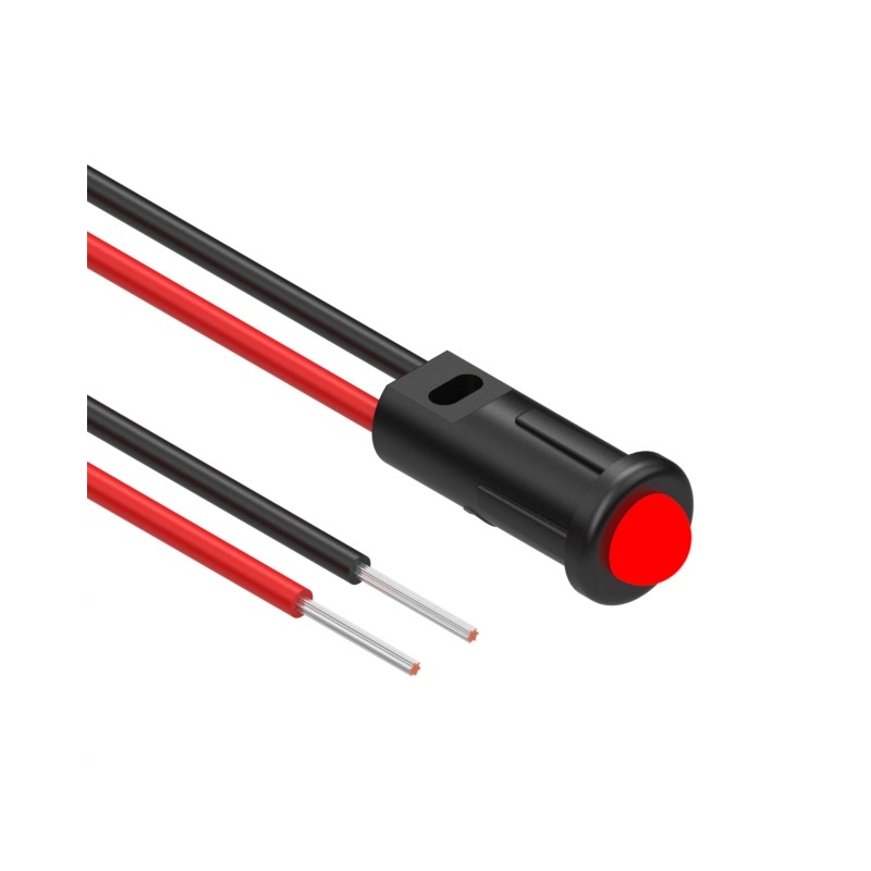 1 pcs : 12-00001 - LED PANEL IND RED SNAP-IN 6'