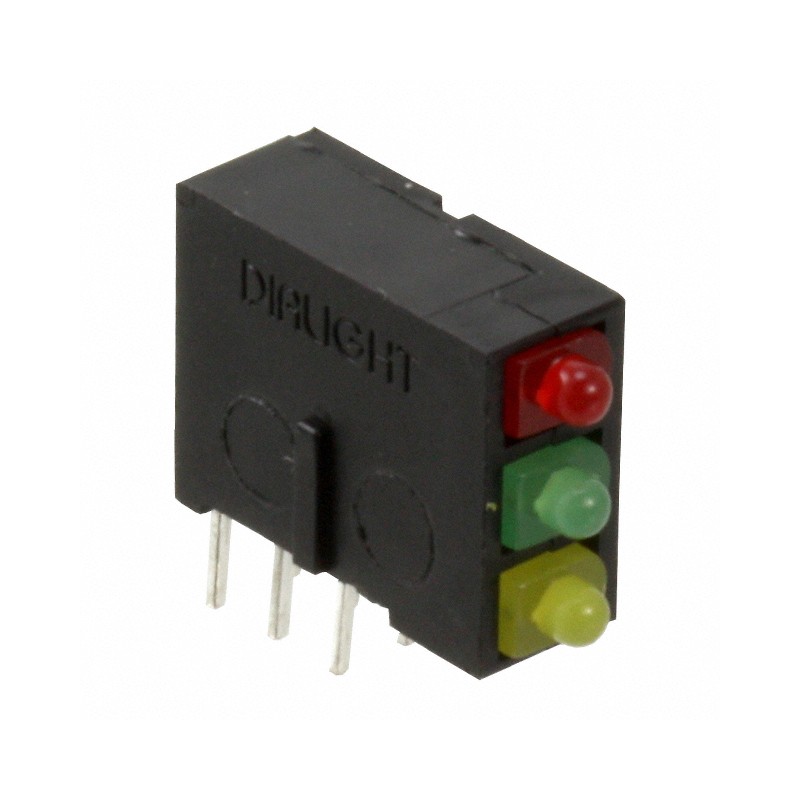 1 pcs : 5700100123F - LED CBI 2MM 3X1 GRN/RED/YL RA