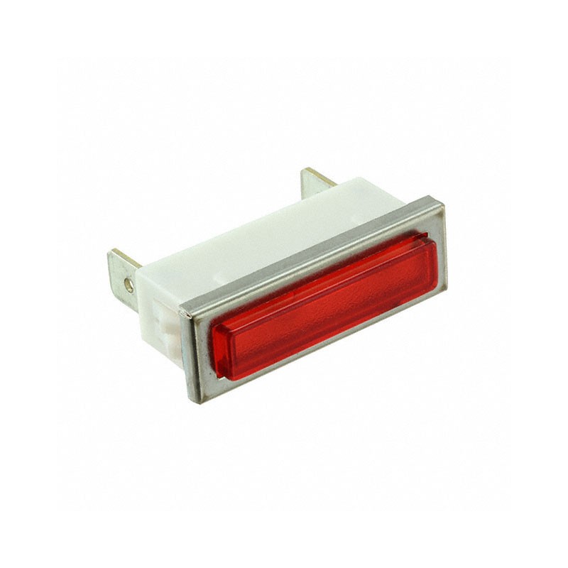 1 pcs : 2390QD1-28V - INDICATOR NEON RED PANEL MNT