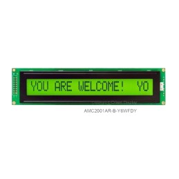 1 pcs : AMC2001AR-B-Y6WFDY-AIA - 20x1 Character STN Pos. Y/G