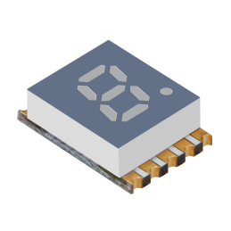 1 pcs : XZFVG05A - DISPLAY 7SEG 0.2' SGL GRN 10SMD