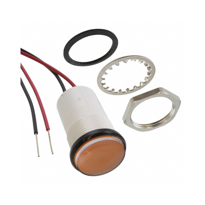 1 pcs : 5571702203F - LED PNL MT 11/16' 5V WT YELLOW