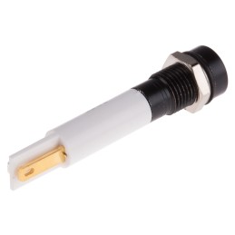 1 pcs - RS PRO Orange Panel Mount Indicator, 21.6 - 26.4V dc, 8mm Mounting Hole Size, IP67