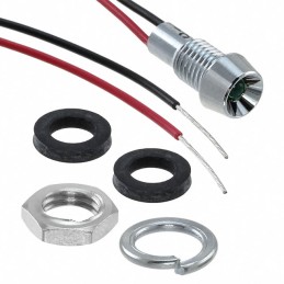 1 pcs : L60D-G5-W - PMI 5.9MM 565NM GRN 5V WT 6' LD