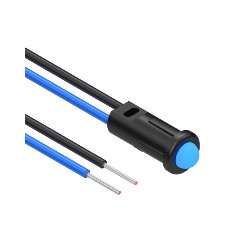 1 pcs : 12-00003 - LED PANEL IND BLUE SNAP-IN 6'