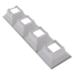 1 pcs : C18412_DAISY-4X1-SHD2-MET - SHADERECTANG4 POS159.3 X 40.0MM