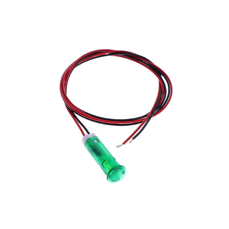 1 pcs : QS83XXHG24X0033 - INDICATOR 8MM FIXED HI GRN 24V