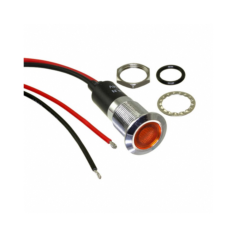 1 pcs : FL1M-12FW-1-Y24V - LED YEL 12MM NUT 24VAC/DC STK