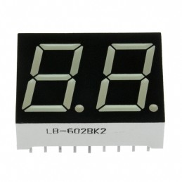 1 pcs : LB-602AK2 - DISPLAY 7SEG 0.56' DBL RED 18DIP