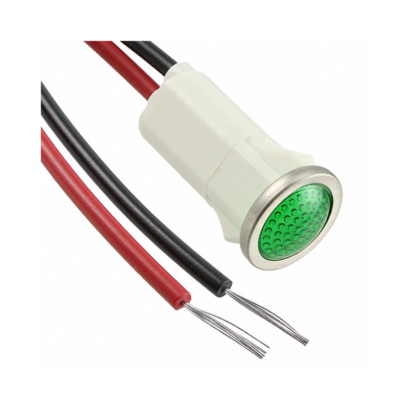 1 pcs : 1092D5-12V - LED PANEL INDICATOR GREEN 12V