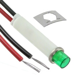 1 pcs : 2153A5 - LAMP NEON INCAND GREEN PNL MNT