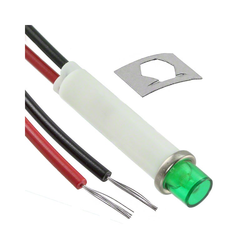 1 pcs : 2153A5 - LAMP NEON INCAND GREEN PNL MNT