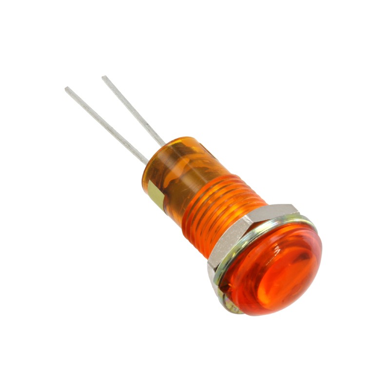 1 pcs : 6081331110F - LED PNL IND 8MM YLW LOCKWASH/NUT