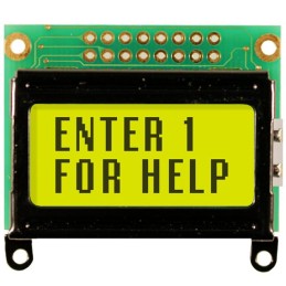 1 pcs : NHD-0208AZ-FL-YBW - LCD MOD 16DIG 8X2 TRANSF YLW/GRN