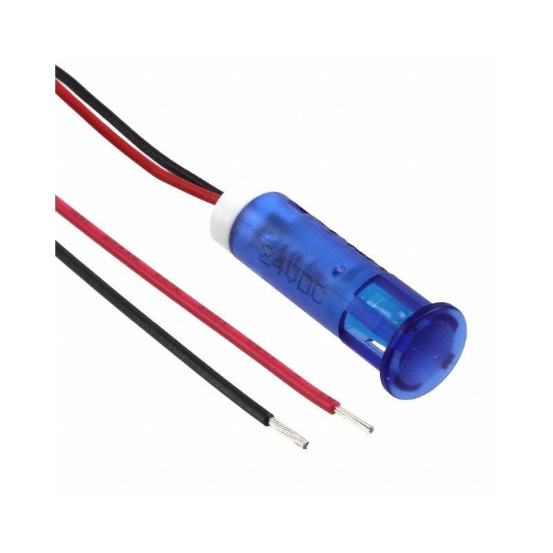 1 pcs : QS83XXB24 - INDICATOR 8MM FIXED BLU 24V WIRE