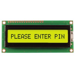 1 pcs : NHD-0116AZ-FL-YBW - LCD MOD 16DIG 16X1 TRANS YLW/GRN