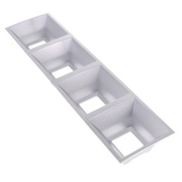 1 pcs : C18411_DAISY-4X1-SHD2-MET-MATT - SHADERECTANG4 POS159.3 X 40.0MM