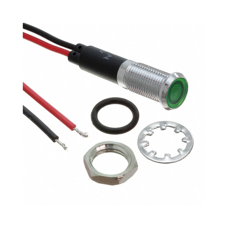 1 pcs : FL1M-8FW-1-G110V - LED GRN 8MM NUT 110VAC/DC UL STK