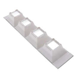 1 pcs : C18414_DAISY-4X1-SHD-MET-MATT - SHADERECTANG4 POS182.0 X 40.0MM