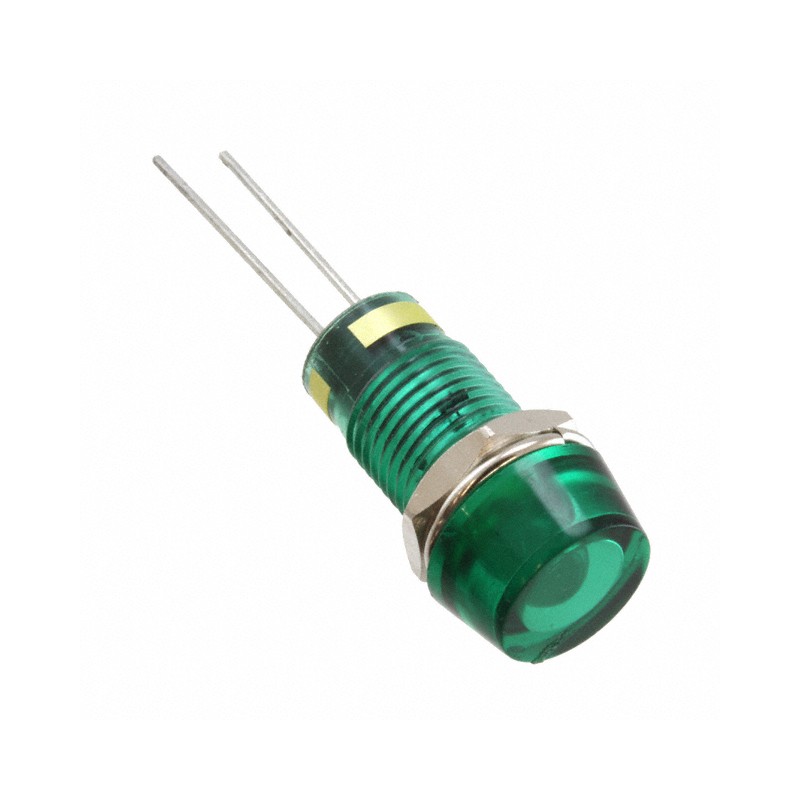 1 pcs : 6083231110F - LED PNL IND 8MM GRN LOCKWASH/NUT