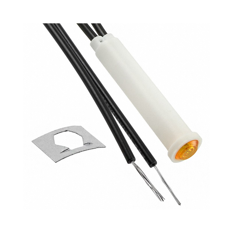 1 pcs : 2120A3 - INDICATOR NEON AMBER PANEL MNT