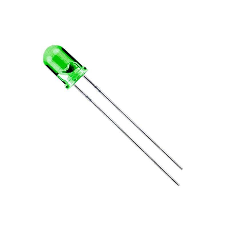 1 pcs : LTH5MM12VFR4500 - LED GREEN CLEAR T-1 3/4 T/H