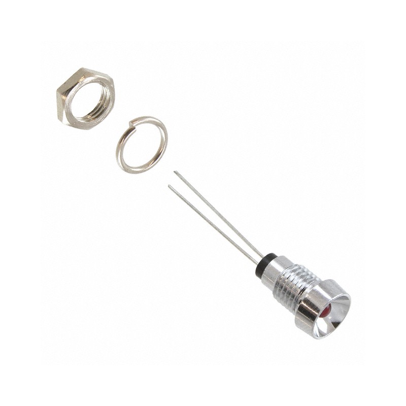 1 pcs : 6062111110F - LED PNL IND 6MM RED 5MA RECESS