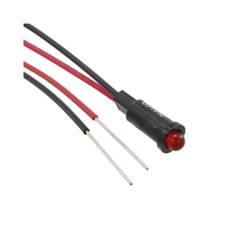 1 pcs : 5580102027F - LED PMI SNAP-IN RED PVC FREE