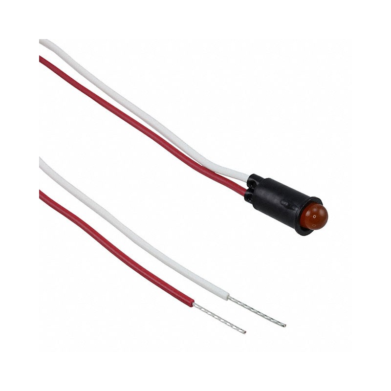 1 pcs : 5100H3 - LED AMBER 1/4' HOLE PANEL MOUNT