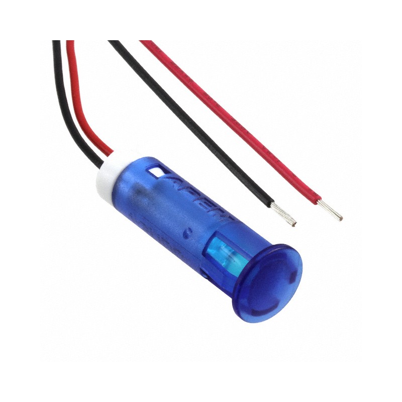 1 pcs : QS83XXB12 - INDICATOR 8MM FIXED BLU 12V WIRE