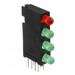 1 pcs : 5680101222F - LED CBI 3MM QUAD GREEN/RED RA