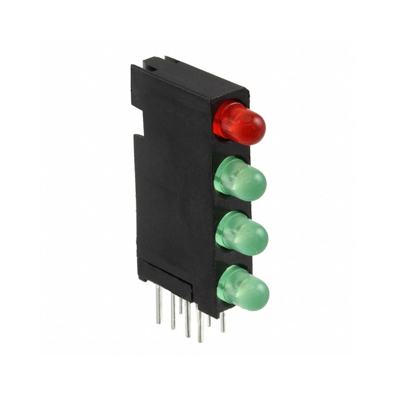 1 pcs : 5680101222F - LED CBI 3MM QUAD GREEN/RED RA