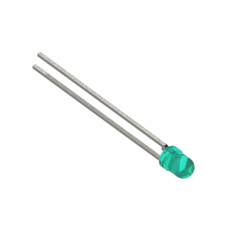 1 pcs : 5219430F - LED GREEN CLEAR 3MM T/H